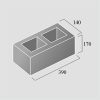 Hollow Block Building Brick Clinker MB135 Ash Cement <br> (106 bricks per pallet) - Image 3